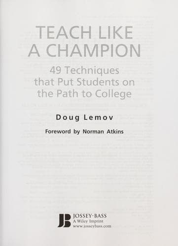 Portada de Teach like a champion