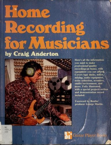 Portada de Home recording for musicians