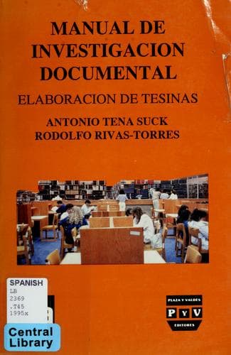 Portada de Manual de investigación documental