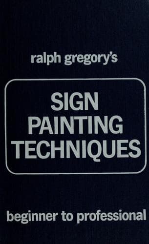 Portada de Ralph Gregory's sign painting techniques