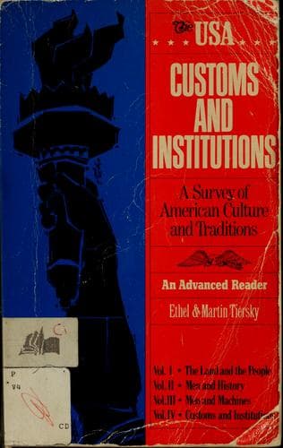 Portada de The U.S.A. customs and institutions