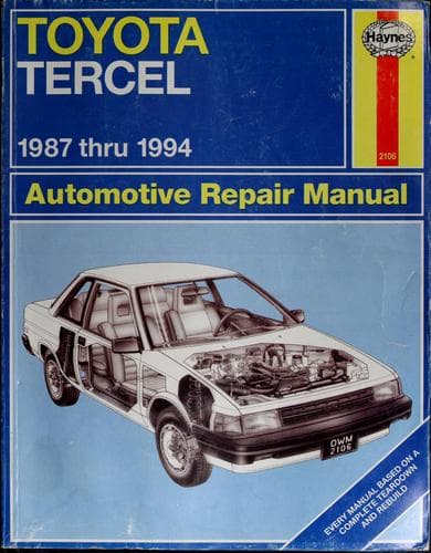Portada de Toyota Tercel (87-94) automotive repair manual