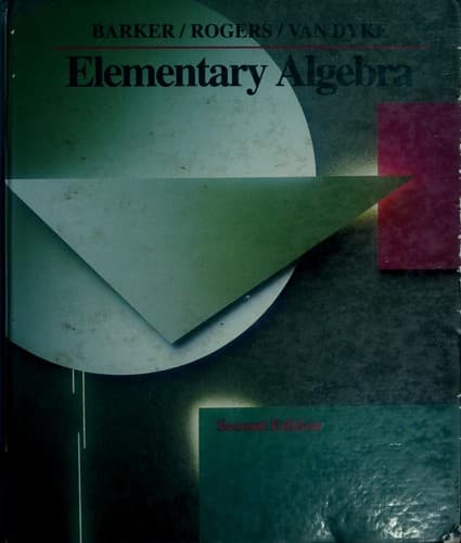 Portada de Elementary algebra