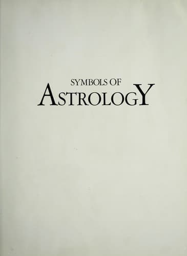 Portada de Symbols of astrology