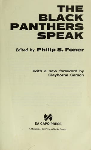 Portada de The Black Panthers speak