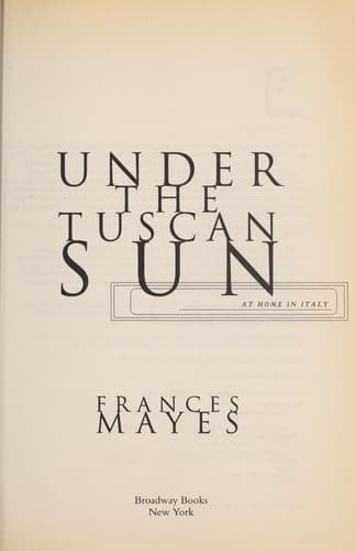 Portada de Under the Tuscan sun