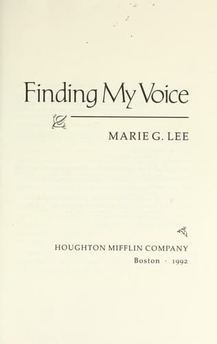 Portada de Finding my voice
