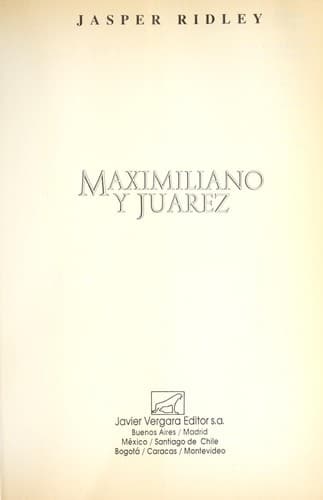 Portada de Maximiliano y Juarez