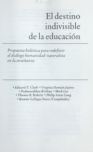 Portada de El destino indivisible de la educacio n