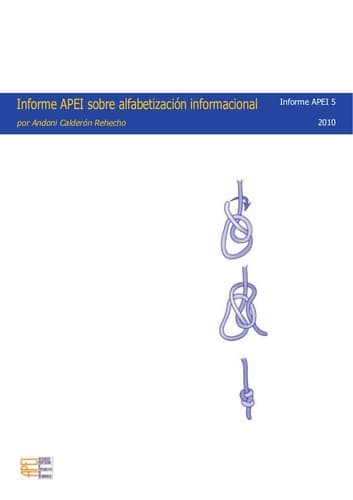 Portada de Informe APEI sobre alfabetización informacional