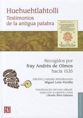 Portada de Huehuehtlahtolli Testimonios De La Antigua Palabra