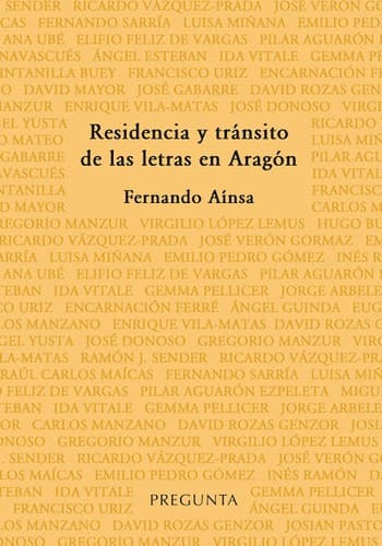 Portada de Residencia y tránsito de las letras en Aragón