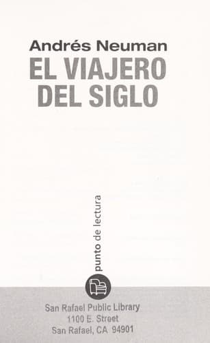 Portada de El viajero del siglo