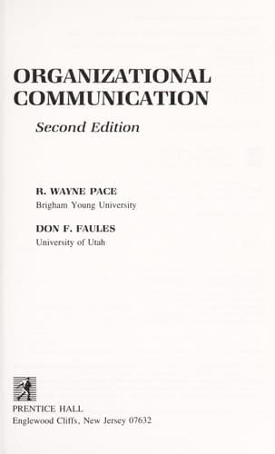 Portada de Organizational communication
