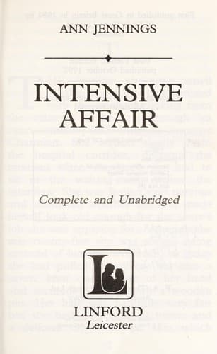 Portada de Intensive Affair