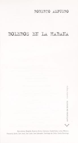 Portada de Boleros en la Habana