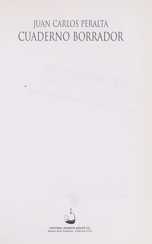 Portada de Cuaderno borrador