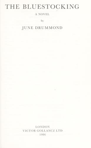 Portada de The bluestocking