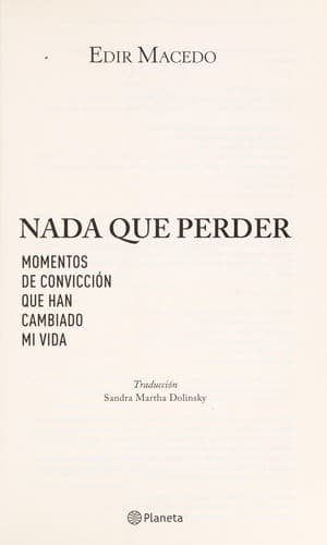 Portada de Nada que perder
