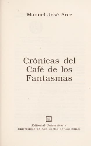 Portada de Crónicas del café de los fantasmas