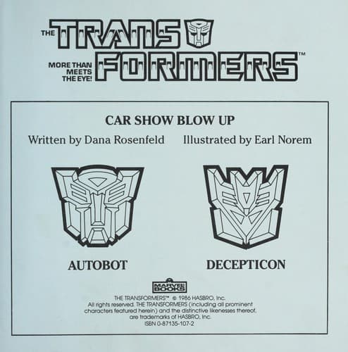 Portada de Car Show Blow Up (Trans Formers More Than Meets the Eye)