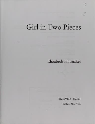 Portada de Girl in two pieces
