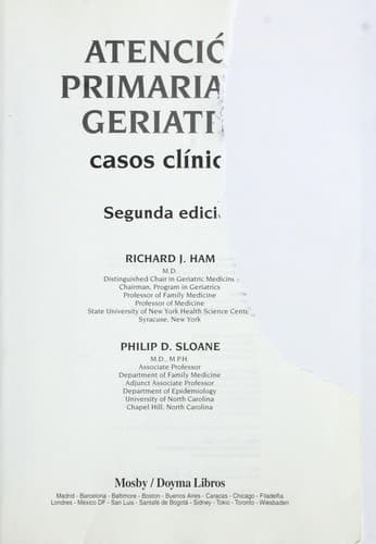 Portada de Atencio n primaria en geriatri a