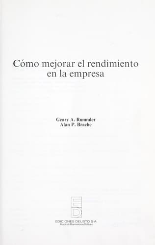Portada de Co mo mejorar el rendimiento en la empresa