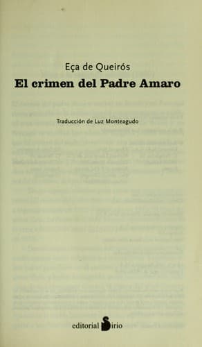 Portada de El crimen del Padre Amaro