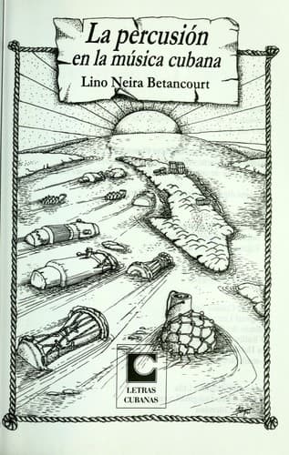 Portada de La percusiâon en la mâusica cubana