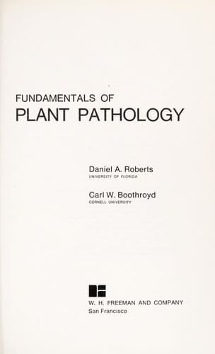 Portada de Fundamentals of plant pathology