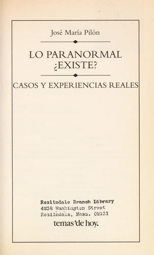 Portada de Lo paranormal existe?