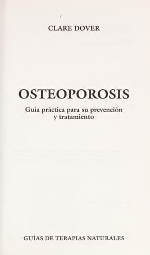Portada de Osteoporosis
