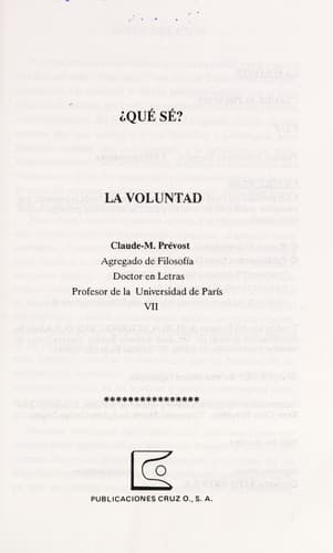 Portada de La voluntad