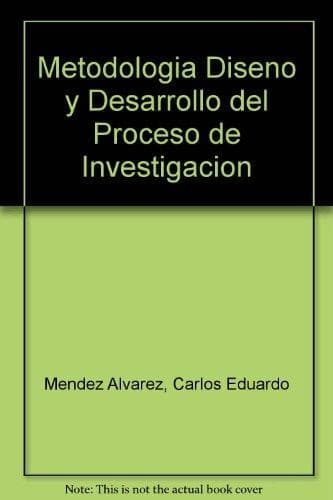 Portada de Metodologia Diseno y Desarrollo del Proceso de Investigacion