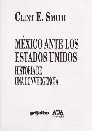 Portada de México ante los Estados Unidos