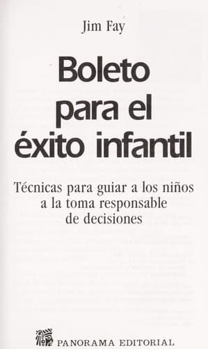 Portada de Boleto para el e xito infantil