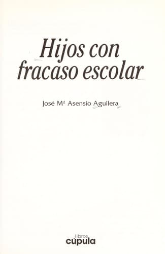 Portada de Hijos con fracaso escolar