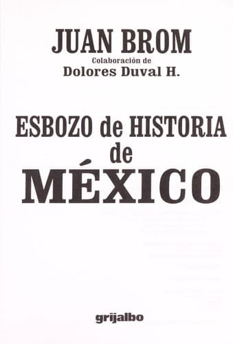Portada de Esbozo de historia de México