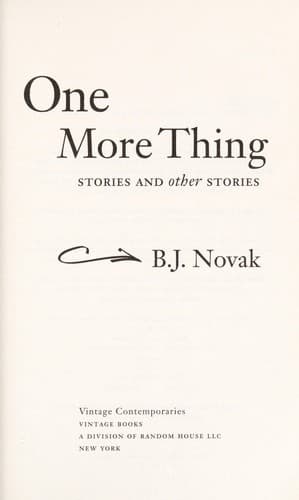 Portada de One more thing