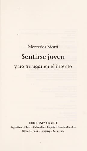 Portada de Sentirse joven y no arrugar en el intento