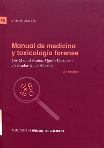 Portada de Manual de medicina y toxicología forense