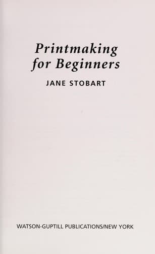 Portada de Printmaking for beginners