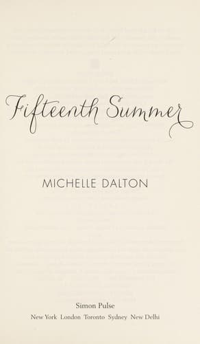 Portada de Fifteenth summer