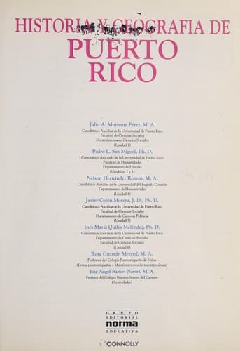 Portada de Historia y geografía de Puerto Rico