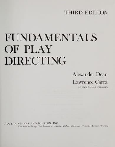 Portada de Fundamentals of play directing
