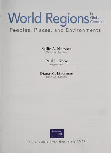 Portada de World regions in global context