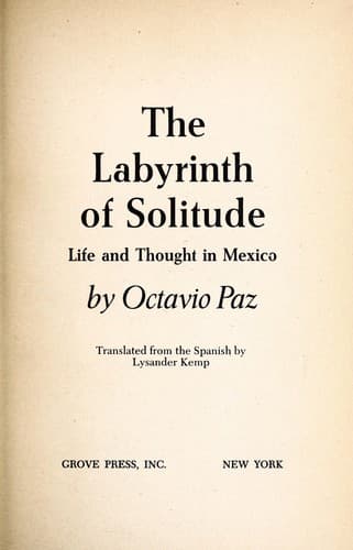 Portada de The labyrinth of solitude