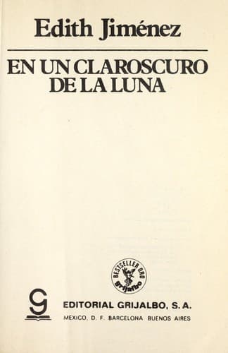 Portada de En un claroscuro de la luna