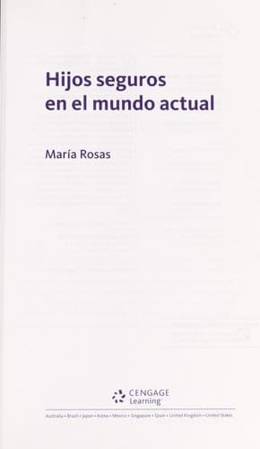 Portada de Hijos seguros en el mundo actual